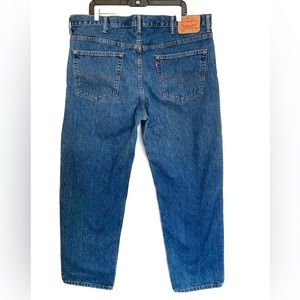 Levis 550 Jeans Mens 42x32 Blue Denim Relaxed Fit Tapered Cotton